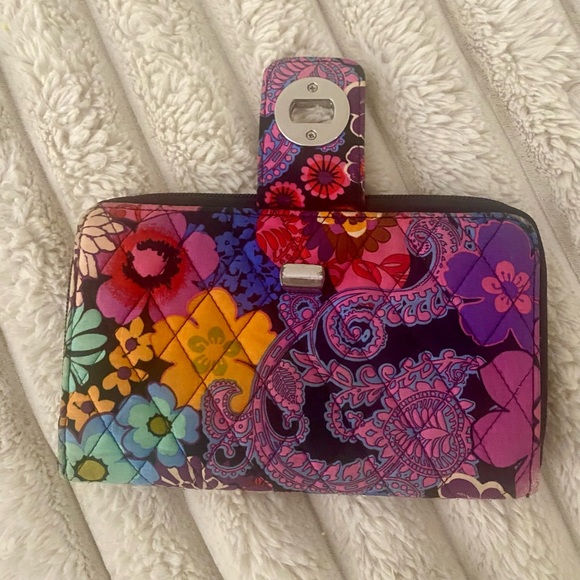 Vera Bradley Colorful Floral Paisley Clutch - Picture 3 of 7